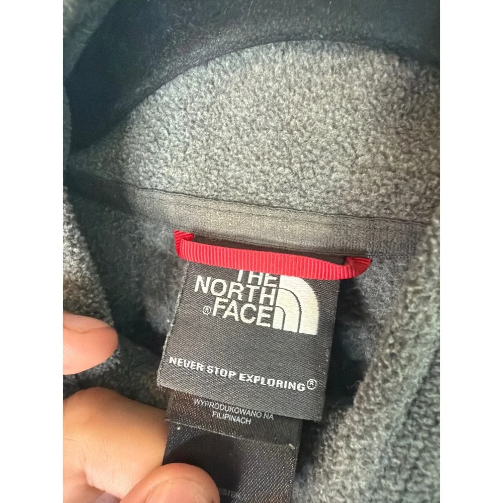 The North Face Mens Gray TKA 100 Quarter Zip Fleece Pullover Jacket Large